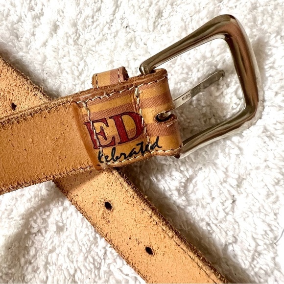 Vintage Rare THE LIMITED Jeans spelled out leather belt size M - Picture 6 of 11